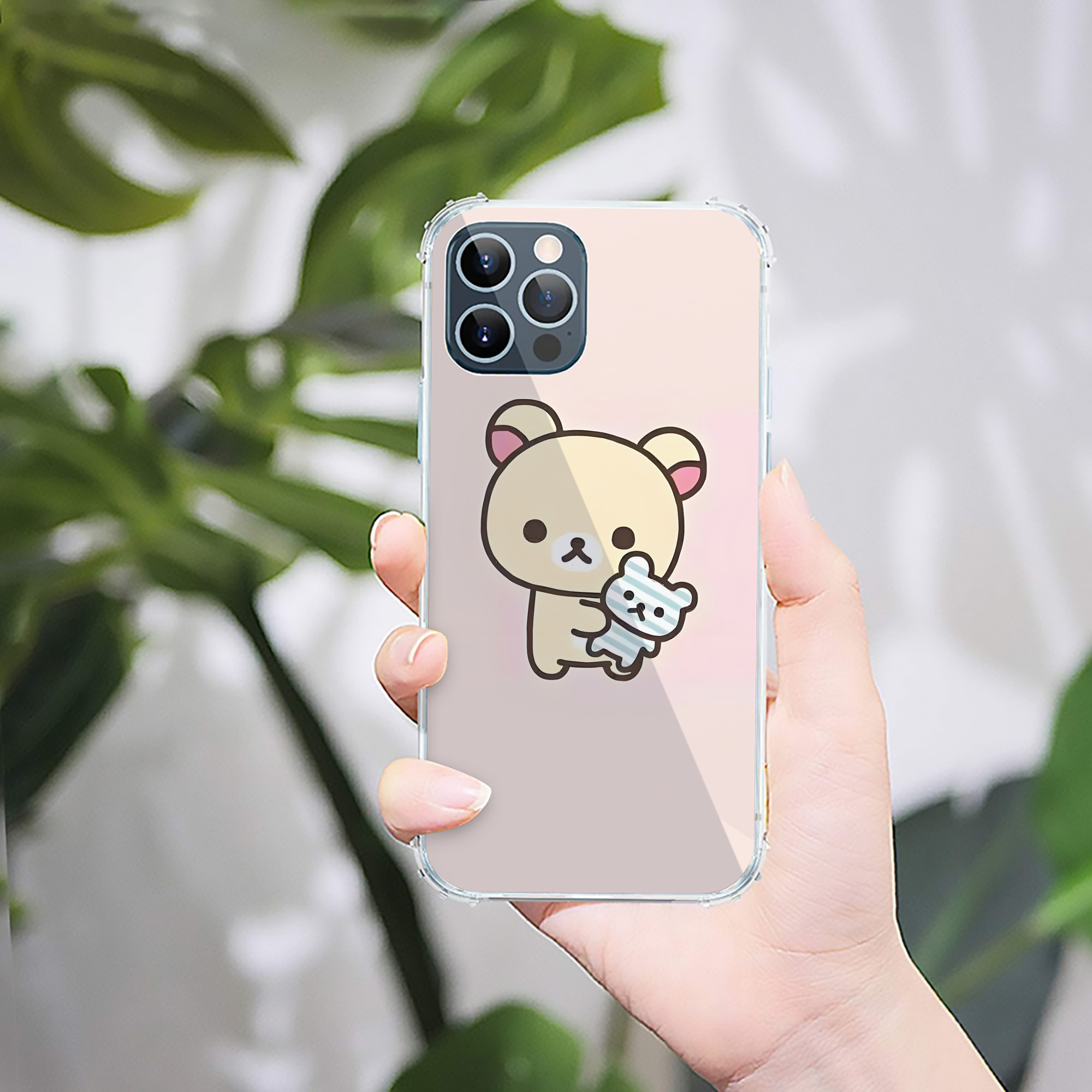 （画像用） リラックマ リラックマ キイロイトリ Rilakkuma Korilakkuma Kiiroitori 【iPhone 12シリーズ対応】透明スマホケース（クリアソフトケース）